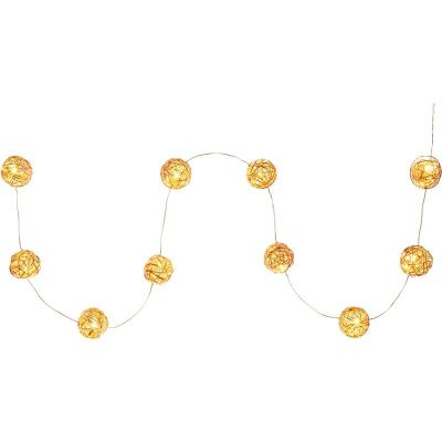RETLUX RXL 237 girlanda s medenými guľami, 10 LED, teplá biela