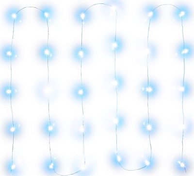 Retlux RXL 258 Nano 30LED LED reťaz, studená biela, napájanie 3×AA