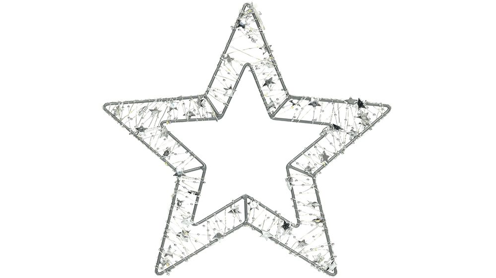 Retlux RXL 469 svetelná dekorácia (hviezda) 30 cm, strieborná