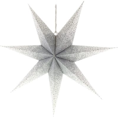 Retlux RXL 341 vianočná hviezda, strieborno-biela, 60 cm